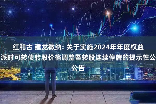 红和古 建龙微纳: 关于实施2024年年度权益分派时可转债转股价格调整暨转股连续停牌的提示性公告